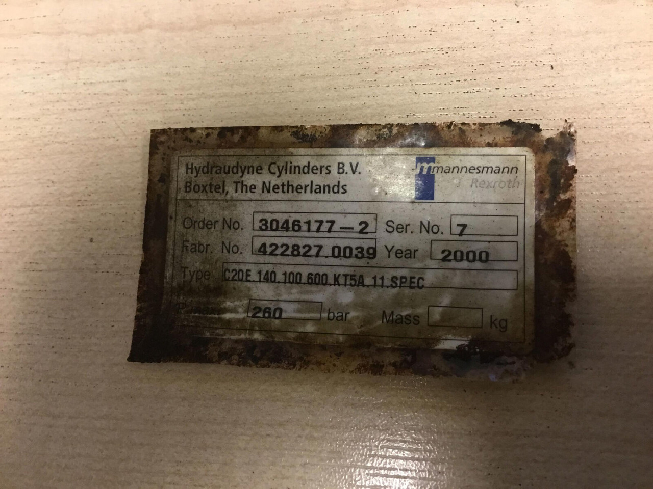 Гидравлический цилиндр для Кранов Spierings SK 598 Outrigger cylinder: фото 8 Гидравлический цилиндр для Кранов Spierings SK 598 Outrigger cylinder: фото 8