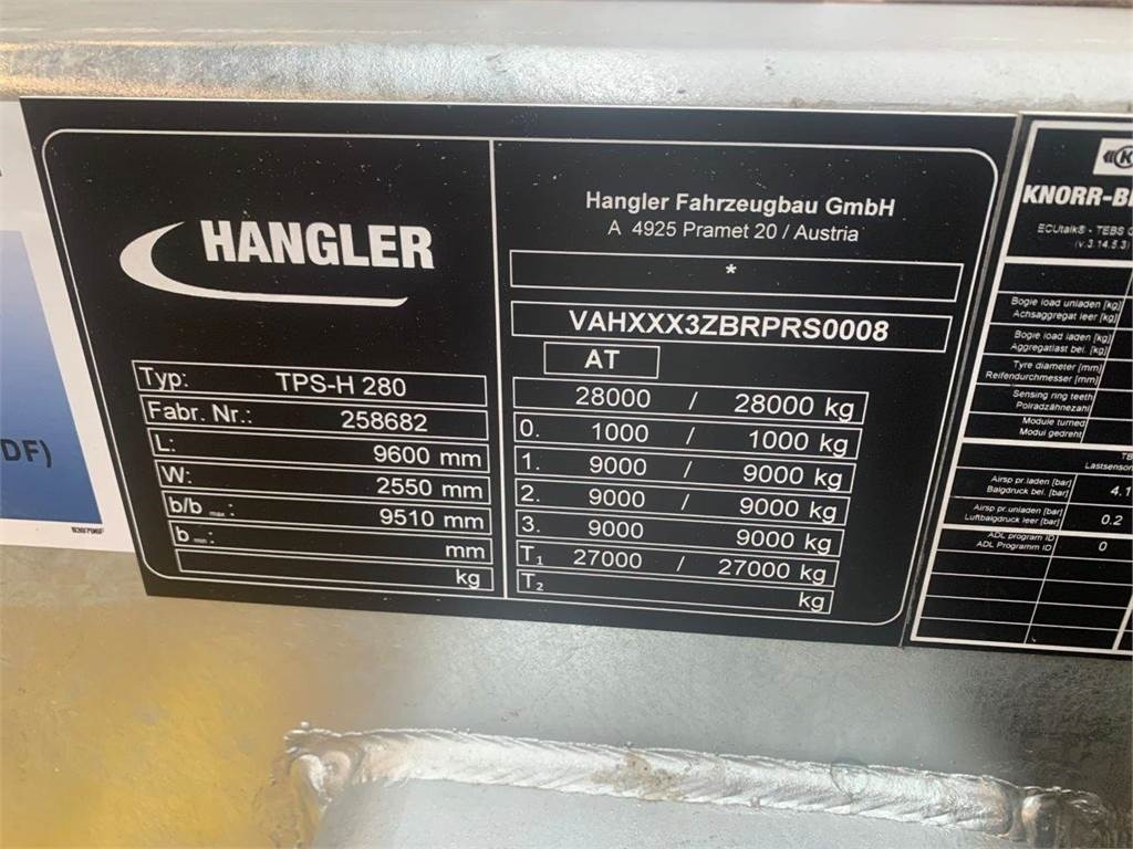 Низкорамный прицеп Hangler TPS-H 280 Jumbo-Z 3 akslet: фото 18