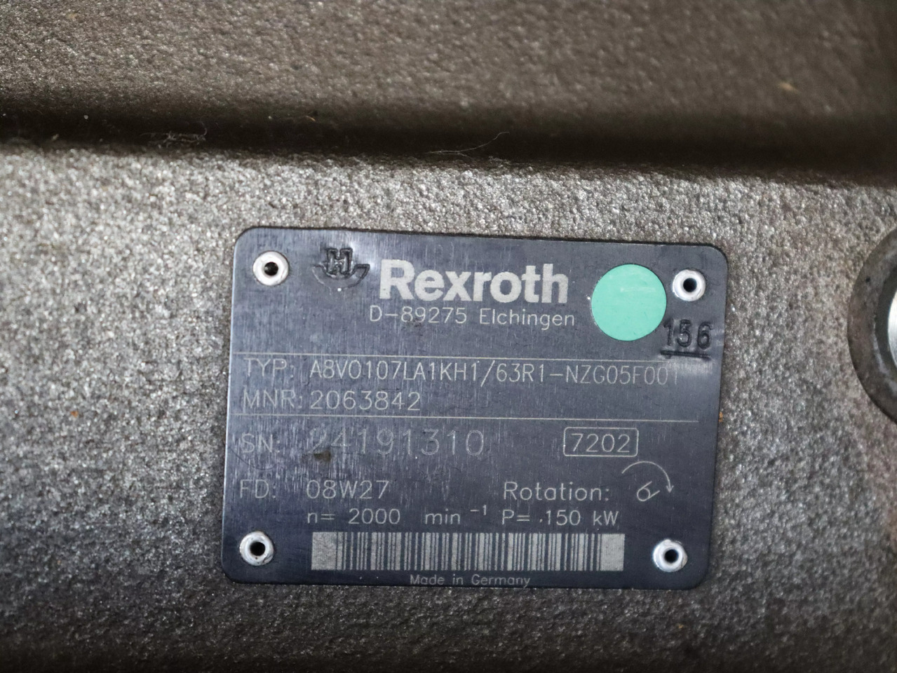 REXROTH A8VO107LA1KH1/63R1-NZG05F001 - Гидравлический насос для Погрузочно-разгрузочной техники: фото 5 REXROTH A8VO107LA1KH1/63R1-NZG05F001 - Гидравлический насос для Погрузочно-разгрузочной техники: фото 5