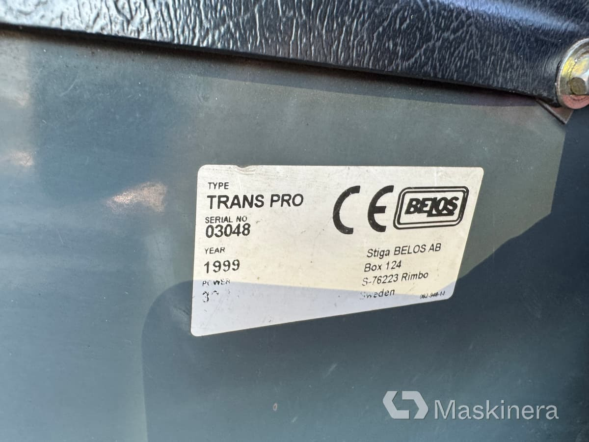 Компактный фронтальный погрузчик Redskapsbärare Belos Trans Pro: фото 19