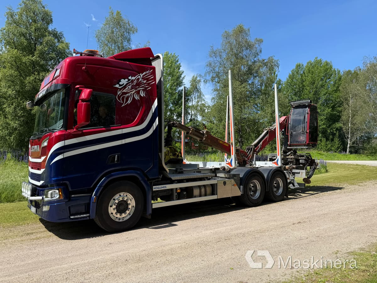 Timmerbil Scania R650B 6x4 NB med kran - Лесовоз, Автоманипулятор: фото 2 Timmerbil Scania R650B 6x4 NB med kran - Лесовоз, Автоманипулятор: фото 2
