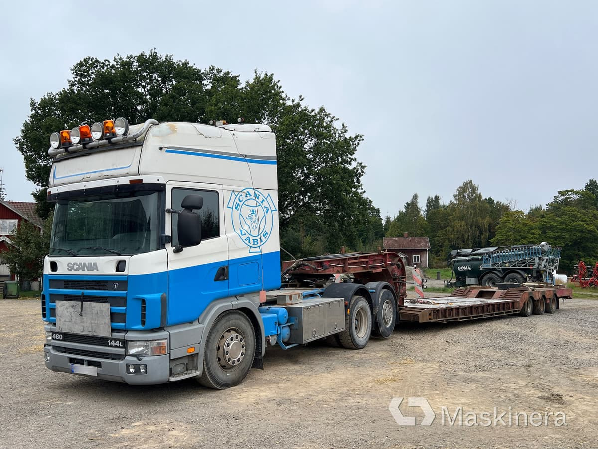 Scania R144LB6X2*4NB460 Dragbil Scania R144 med maskintrailer - Тягач, Полуприцеп-автовоз: фото 1 Scania R144LB6X2*4NB460 Dragbil Scania R144 med maskintrailer - Тягач, Полуприцеп-автовоз: фото 1