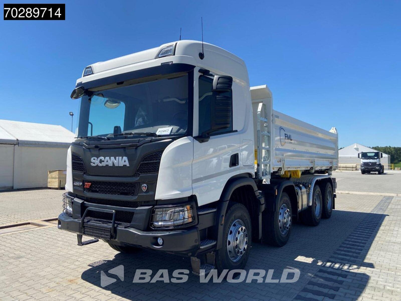 Новый Самосвал Scania P420 8X4 NEW! 13,5m3 3-way tipper Hardox450 Steel Steelsuspension Euro 6: фото 9