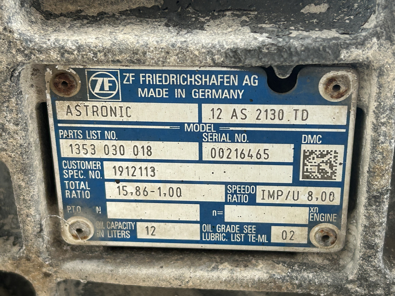 DAF ZF 12AS 2130TD 1912113 DAF XF 106 truck - Коробка передач для Грузовиков: фото 3 DAF ZF 12AS 2130TD 1912113 DAF XF 106 truck - Коробка передач для Грузовиков: фото 3
