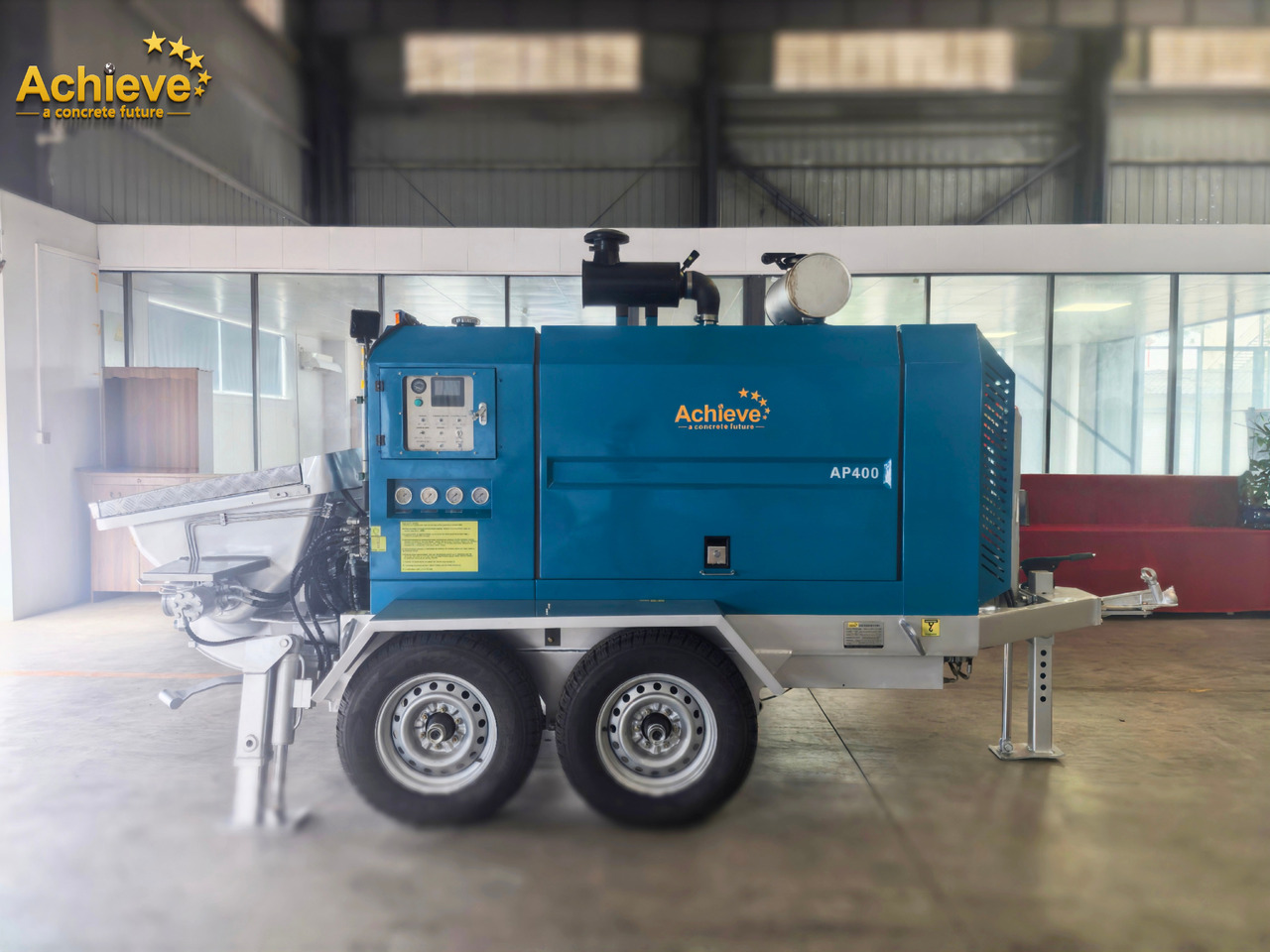 ACHIEVE ACHIEVE AP400 Concrete Trailer Pump For Australia/US EPA /CE Version 【ACHIEVE】100% BRAND NEW !!! - Бетононасос стационарный: фото 1 ACHIEVE ACHIEVE AP400 Concrete Trailer Pump For Australia/US EPA /CE Version 【ACHIEVE】100% BRAND NEW !!! - Бетононасос стационарный: фото 1