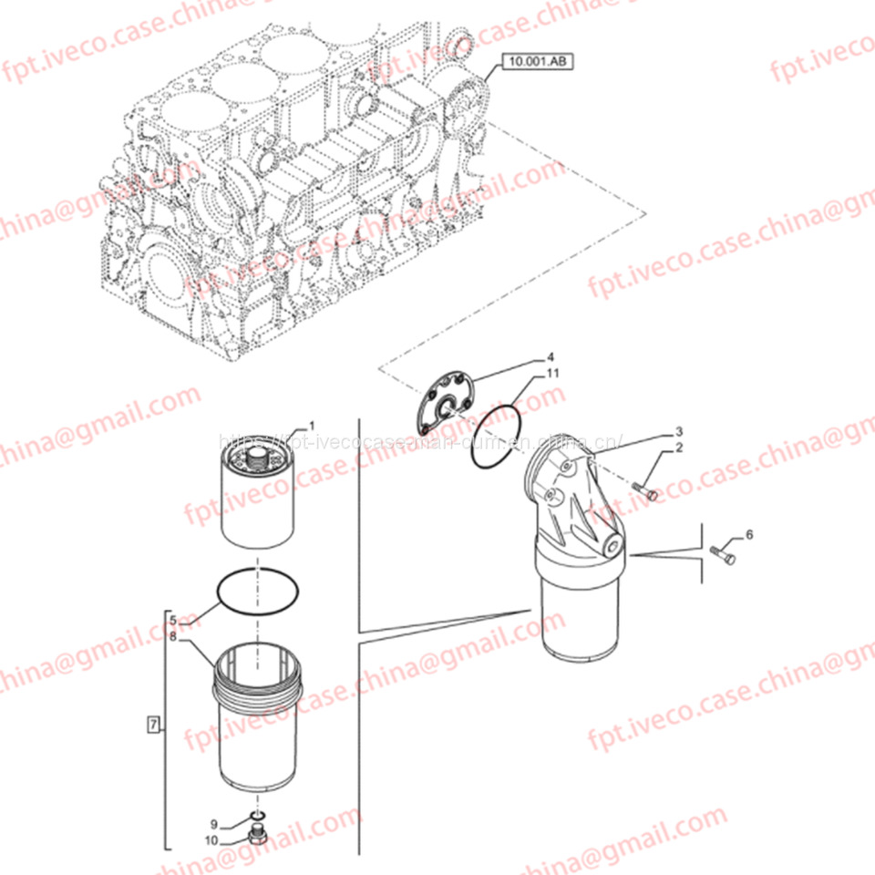 FPT IVECO CASE Cursor9 Euro 6 F2CFE612 A/B/D F2CFE614A*B041/F2CGE614F*V004 5802431166 Engine oil filter84565867 - Масляный фильтр: фото 4 FPT IVECO CASE Cursor9 Euro 6 F2CFE612 A/B/D F2CFE614A*B041/F2CGE614F*V004 5802431166 Engine oil filter84565867 - Масляный фильтр: фото 4