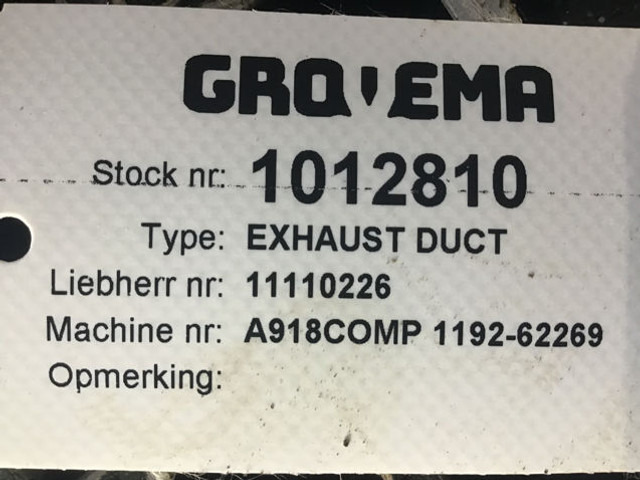 Liebherr Exhaust Duct - Выхлопная труба: фото 5 Liebherr Exhaust Duct - Выхлопная труба: фото 5