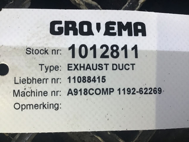Liebherr Exhaust Duct - Выхлопная труба: фото 5 Liebherr Exhaust Duct - Выхлопная труба: фото 5