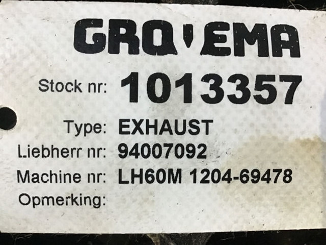Liebherr Exhaust - Выхлопная труба: фото 4 Liebherr Exhaust - Выхлопная труба: фото 4