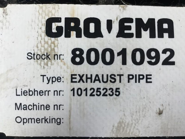 Liebherr Exhaust Pipe - Выхлопная труба: фото 3 Liebherr Exhaust Pipe - Выхлопная труба: фото 3