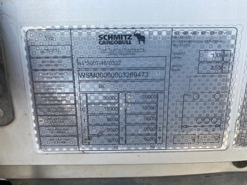 Тентованный полуприцеп Schmitz Cargobull SCB*S3T / Coil / Tautliner / Disc Brakes: фото 9 Тентованный полуприцеп Schmitz Cargobull SCB*S3T / Coil / Tautliner / Disc Brakes: фото 9