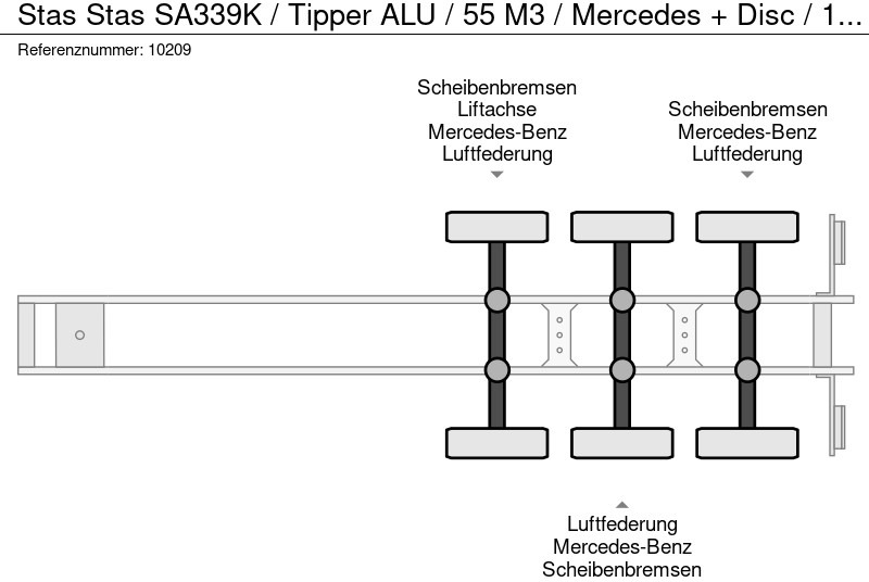 Stas Stas SA339K / Tipper ALU / 55 M3 / Mercedes + Disc / 1x Lift Axle в лизинг Stas Stas SA339K / Tipper ALU / 55 M3 / Mercedes + Disc / 1x Lift Axle: фото 8