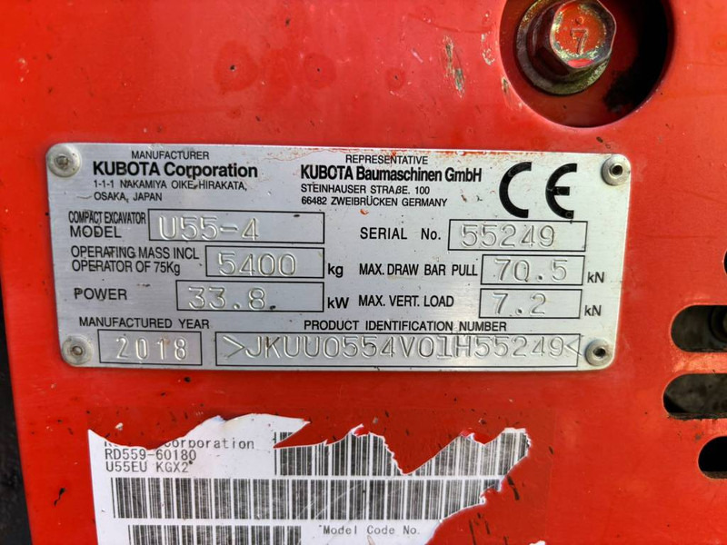 Kubota U 55-4 - Мини-экскаватор: фото 5 Kubota U 55-4 - Мини-экскаватор: фото 5