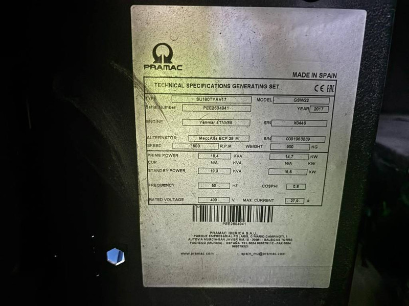 Pramac GSW 22 - Электрогенератор: фото 5 Pramac GSW 22 - Электрогенератор: фото 5