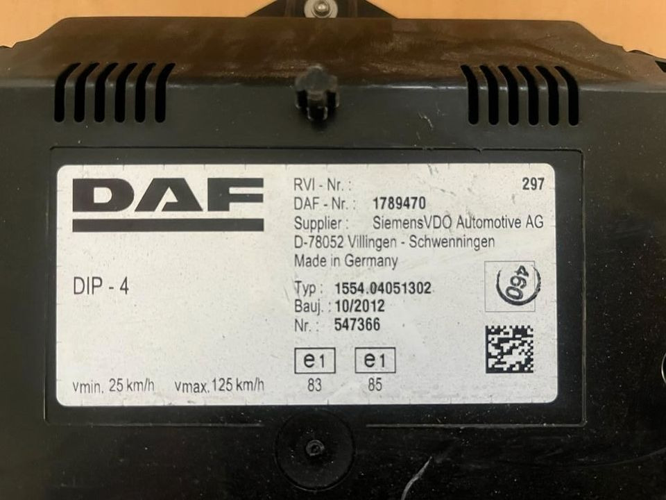 DAF CF Kombiinstrument Tacho 1789470 - Тахограф для Грузовиков: фото 2 DAF CF Kombiinstrument Tacho 1789470 - Тахограф для Грузовиков: фото 2