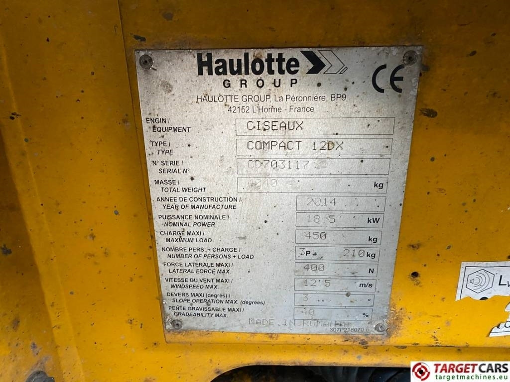 Ножничный подъемник Haulotte Compact 12DX Diesel 4x4 Scissor Work Lift 1206cm: фото 10