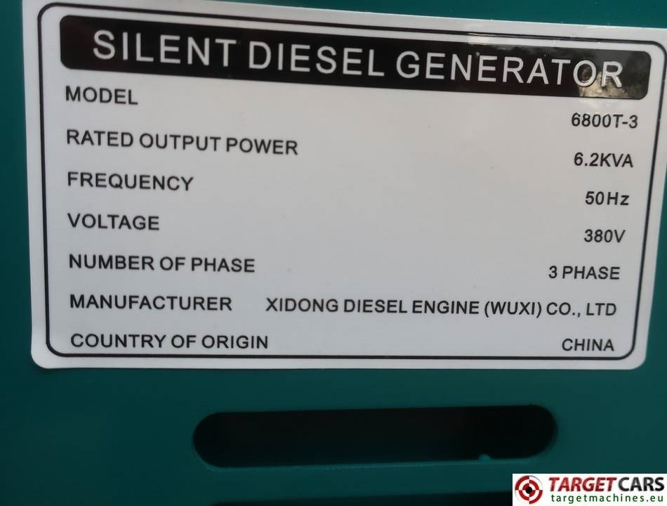 Новый Электрогенератор XIDONG 6800T-3 DIESEL 6.2KVA 3-PHASE GENERATOR 220: фото 10