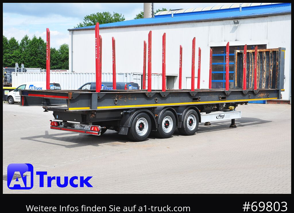 Полуприцеп лесовоз FLIEGL SDS01, Langholz, Containeraufbau, Liftachse,: фото 9