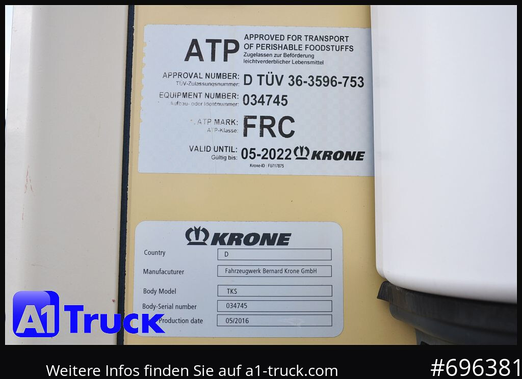 KRONE SDR 27 Carrier 1950 Mt. Doppelstock Lift, - Полуприцеп-рефрижератор: фото 3 KRONE SDR 27 Carrier 1950 Mt. Doppelstock Lift, - Полуприцеп-рефрижератор: фото 3