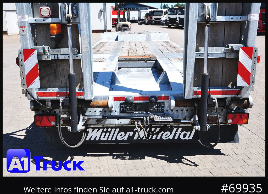 Низкорамный прицеп для транспортировки тяжёлой техники MUELLER-MITTELTAL T4 Profi, 4 achs Tieflader, hydr. Rampen,: фото 6