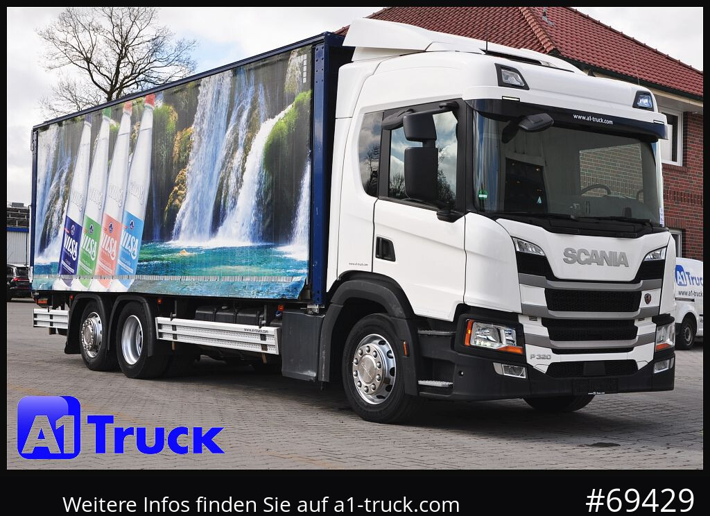 SCANIA P 320 P 6x2,, Getränke, Lenkachse, LBW: Dhollandia DHLM 30 - Грузовик для перевозки напитков: фото 1 SCANIA P 320 P 6x2,, Getränke, Lenkachse, LBW: Dhollandia DHLM 30 - Грузовик для перевозки напитков: фото 1