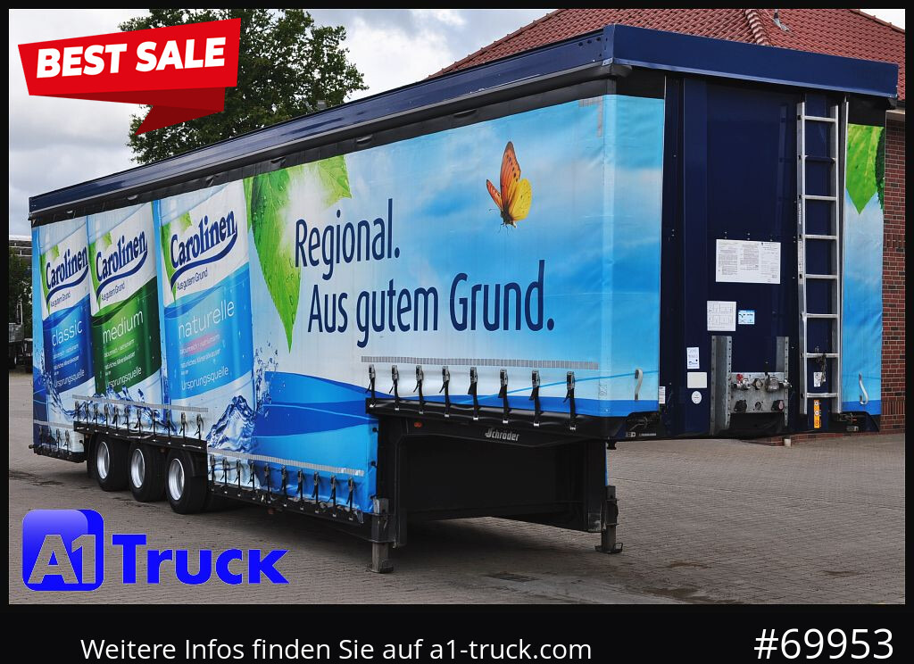 SCHROEDER,WIESMOOR Schröder Jumbo Hubdach, Getränkeauflieger - Тентованный полуприцеп: фото 1 SCHROEDER,WIESMOOR Schröder Jumbo Hubdach, Getränkeauflieger - Тентованный полуприцеп: фото 1