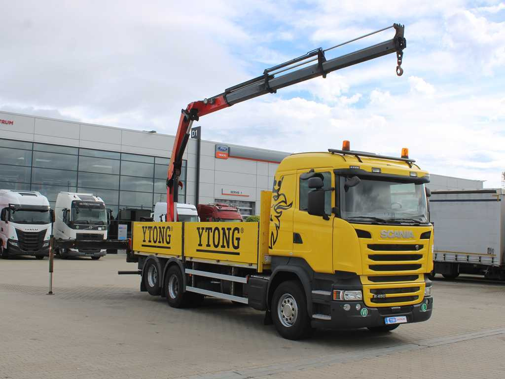 Scania R450, 6X2, EURO 6, SIDE, HYDRAULIC ARM PALFINGER PK 17.001 - Грузовик бортовой/ Платформа: фото 3 Scania R450, 6X2, EURO 6, SIDE, HYDRAULIC ARM PALFINGER PK 17.001 - Грузовик бортовой/ Платформа: фото 3
