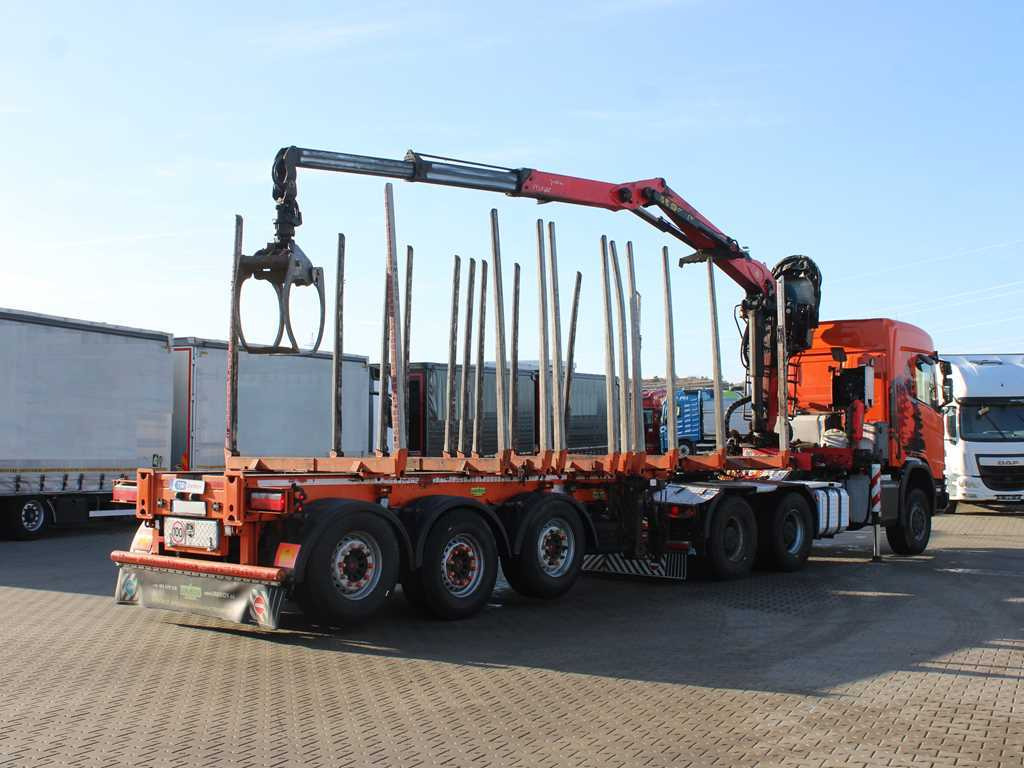 Scania R500, 6x6, RETARDER, OPTICRUISE, PALFINGER EPSILON Q170Z96, NAVIGATION - Тягач, Полуприцеп лесовоз: фото 4 Scania R500, 6x6, RETARDER, OPTICRUISE, PALFINGER EPSILON Q170Z96, NAVIGATION - Тягач, Полуприцеп лесовоз: фото 4