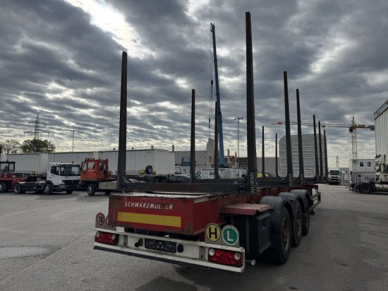Schwarzmüller Holzauflieger 6 Rungenpaare, BPW-Achsen - Полуприцеп лесовоз: фото 3 Schwarzmüller Holzauflieger 6 Rungenpaare, BPW-Achsen - Полуприцеп лесовоз: фото 3