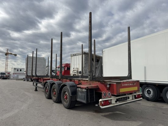 Schwarzmüller Holzauflieger 6 Rungenpaare, BPW-Achsen - Полуприцеп лесовоз: фото 2 Schwarzmüller Holzauflieger 6 Rungenpaare, BPW-Achsen - Полуприцеп лесовоз: фото 2