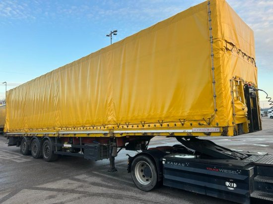 Schwarzmüller Spezialauflieger Schräglader, Coilmulde, Liftachse, Edscha-Verdeck, - Тентованный полуприцеп: фото 3 Schwarzmüller Spezialauflieger Schräglader, Coilmulde, Liftachse, Edscha-Verdeck, - Тентованный полуприцеп: фото 3