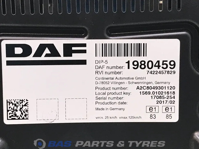 DAF LF Euro 6 - Приборная панель для Грузовиков: фото 3 DAF LF Euro 6 - Приборная панель для Грузовиков: фото 3