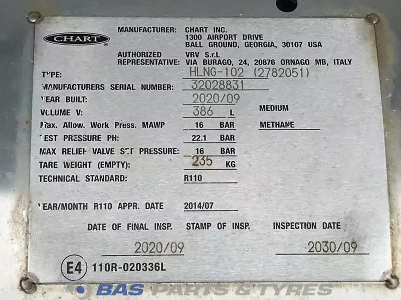 Scania LNG tank Scania 352 Liter 2574686 - Топливный бак для Грузовиков: фото 5 Scania LNG tank Scania 352 Liter 2574686 - Топливный бак для Грузовиков: фото 5