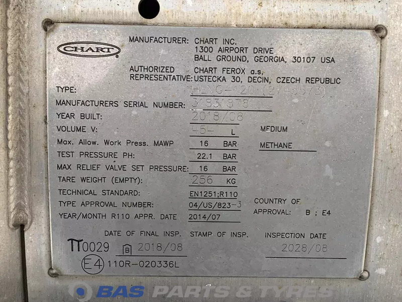 Scania LNG tank Scania 406 Liter 1776103 - Топливный бак для Грузовиков: фото 5 Scania LNG tank Scania 406 Liter 1776103 - Топливный бак для Грузовиков: фото 5