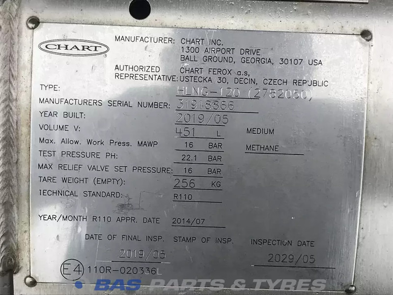 Scania LNG tank Scania 406 Liter 1776103 - Топливный бак для Грузовиков: фото 5 Scania LNG tank Scania 406 Liter 1776103 - Топливный бак для Грузовиков: фото 5