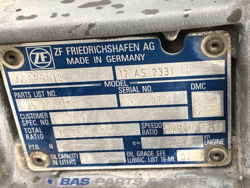 ZF XF106 DAF 12AS2331 TD AS Tronic Versnellingsbak 1912141R - Коробка передач для Грузовиков: фото 5 ZF XF106 DAF 12AS2331 TD AS Tronic Versnellingsbak 1912141R - Коробка передач для Грузовиков: фото 5