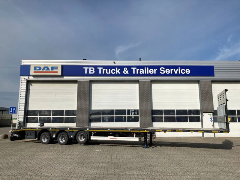 Kässbohrer SPA M3 / 1N - 18 / 27 Heavy Duty uitschuifbare vlakke mega trailer met liftas, rongen en oprijplaten - Полуприцеп-фургон: фото 2 Kässbohrer SPA M3 / 1N - 18 / 27 Heavy Duty uitschuifbare vlakke mega trailer met liftas, rongen en oprijplaten - Полуприцеп-фургон: фото 2