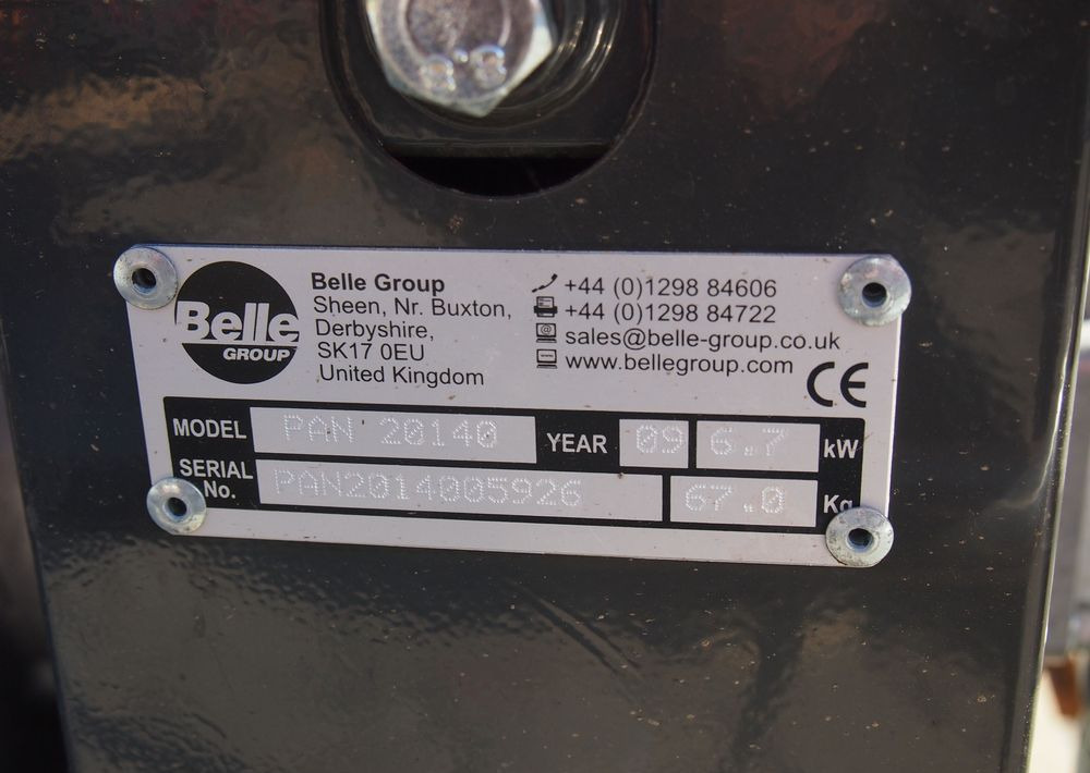 Agregat hydrauliczny Belle PAN 20140 2009 Agregat hydrauliczny BELLE - Строительное оборудование: фото 3 Agregat hydrauliczny Belle PAN 20140 2009 Agregat hydrauliczny BELLE - Строительное оборудование: фото 3