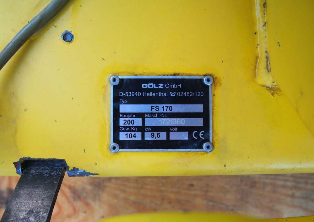 Piła do cięcia GOLZ FS 170 2006 PIŁA DO CIĘCIA asfaltu i betonu - Строительное оборудование: фото 3 Piła do cięcia GOLZ FS 170 2006 PIŁA DO CIĘCIA asfaltu i betonu - Строительное оборудование: фото 3