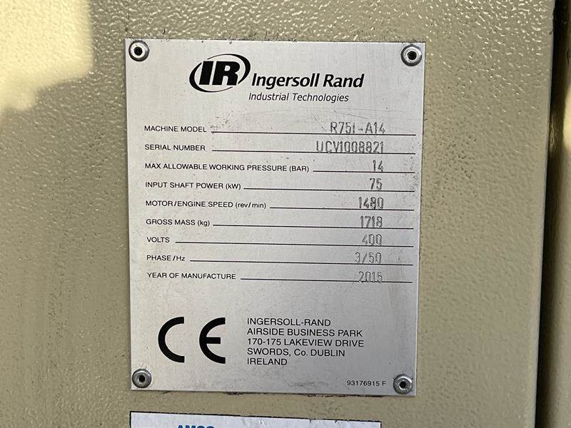 Ingersoll Rand R 75I - A14 - Воздушный компрессор: фото 3 Ingersoll Rand R 75I - A14 - Воздушный компрессор: фото 3