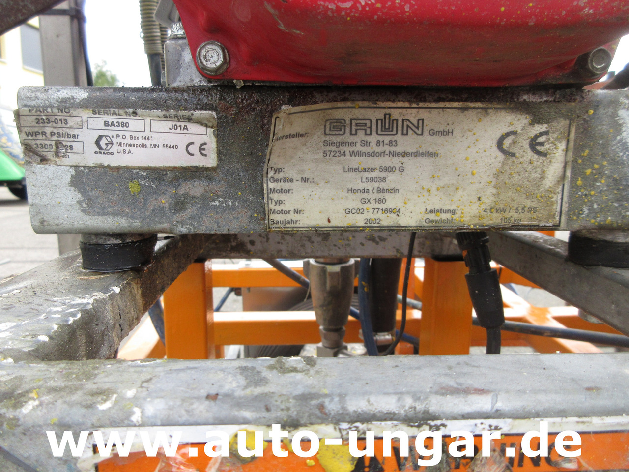 Graco LineLazer II 5900 auf Zindel VarioZet Linedriver Perlstreuer + Airless-Farb-Spritze Hofmann - Асфальтоукладочная техника: фото 5 Graco LineLazer II 5900 auf Zindel VarioZet Linedriver Perlstreuer + Airless-Farb-Spritze Hofmann - Асфальтоукладочная техника: фото 5