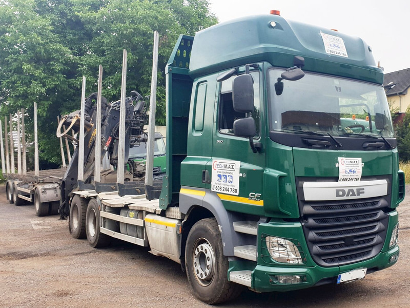 DAF 6x4 CF510 33/26t +HIAB Loglift 135 ZT94 +Umikov PP3 - Лесовоз, Автоманипулятор: фото 1 DAF 6x4 CF510 33/26t +HIAB Loglift 135 ZT94 +Umikov PP3 - Лесовоз, Автоманипулятор: фото 1