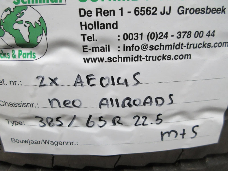 Aeolus 385 65 R 22.5 VOORBAND M+S MET STAAL WIEL 2 X OP VOORRAAD - Шина для Грузовиков: фото 4 Aeolus 385 65 R 22.5 VOORBAND M+S MET STAAL WIEL 2 X OP VOORRAAD - Шина для Грузовиков: фото 4