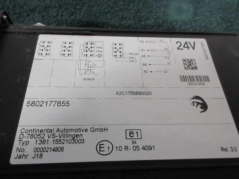 Электрическая система для Грузовиков Iveco 5802177655 TACHOGRAAF IVECO HI WAY EURO 6 MODEL 2018: фото 6