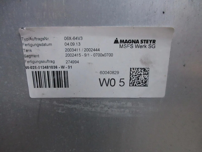 MAN 81.12201-5701//81.12201-5950 // 580 LITER TANK MAN TGX TGS EURO 6 - Топливный бак для Грузовиков: фото 5 MAN 81.12201-5701//81.12201-5950 // 580 LITER TANK MAN TGX TGS EURO 6 - Топливный бак для Грузовиков: фото 5