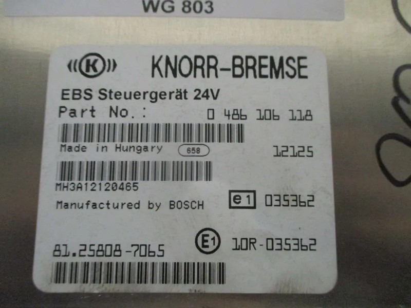 MAN TGX 81.25808-7065 EBS STEUERGERAT EEV - Электрическая система для Грузовиков: фото 2 MAN TGX 81.25808-7065 EBS STEUERGERAT EEV - Электрическая система для Грузовиков: фото 2