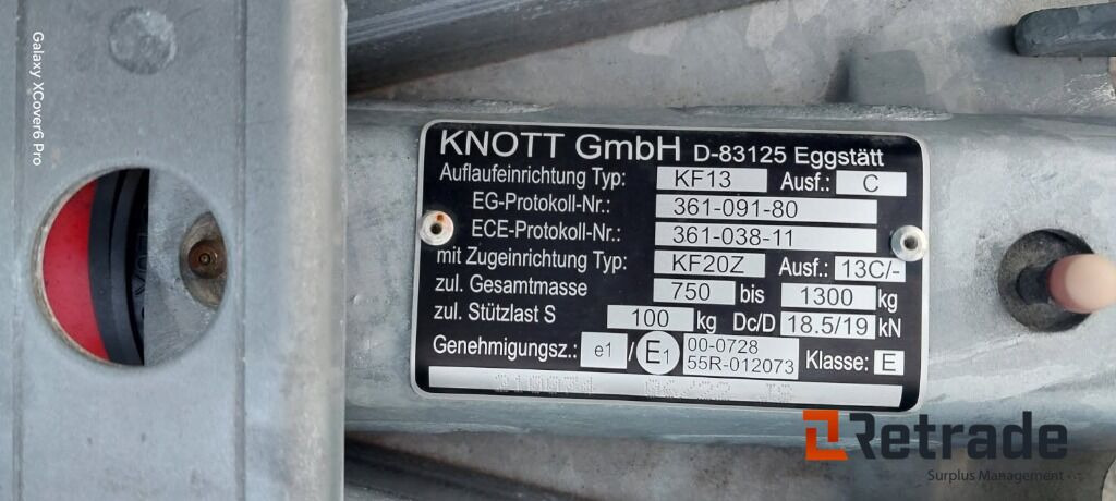 TYSSE 6257, 1300kg, 20Fot, Nesten ny! - Лодочный прицеп: фото 4 TYSSE 6257, 1300kg, 20Fot, Nesten ny! - Лодочный прицеп: фото 4