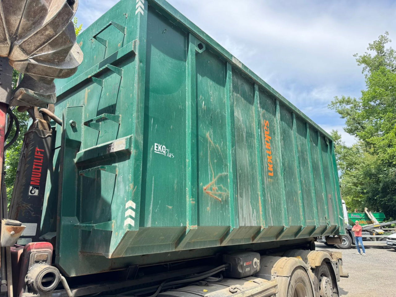 Scania P 410 6x2 penz crane 12Z + abroll multilift + scissors - steering axle - Грузовик-контейнеровоз/ Сменный кузов: фото 4 Scania P 410 6x2 penz crane 12Z + abroll multilift + scissors - steering axle - Грузовик-контейнеровоз/ Сменный кузов: фото 4