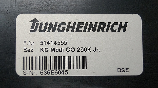 Jungheinrich 51414555 | Display KD MEDI CO 250K Jr DSE for EKS110z 2016 sn. 632E - Приборная панель для Погрузочно-разгрузочной техники: фото 3 Jungheinrich 51414555 | Display KD MEDI CO 250K Jr DSE for EKS110z 2016 sn. 632E - Приборная панель для Погрузочно-разгрузочной техники: фото 3
