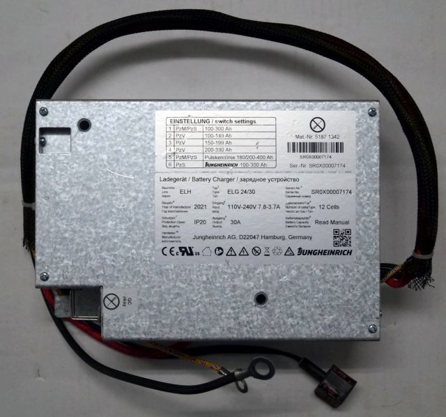 Jungheinrich 51871342 | build in charger 24V/30A 100-300Ah sn. SR0X0007174 - Электрическая система для Погрузочно-разгрузочной техники: фото 1 Jungheinrich 51871342 | build in charger 24V/30A 100-300Ah sn. SR0X0007174 - Электрическая система для Погрузочно-разгрузочной техники: фото 1